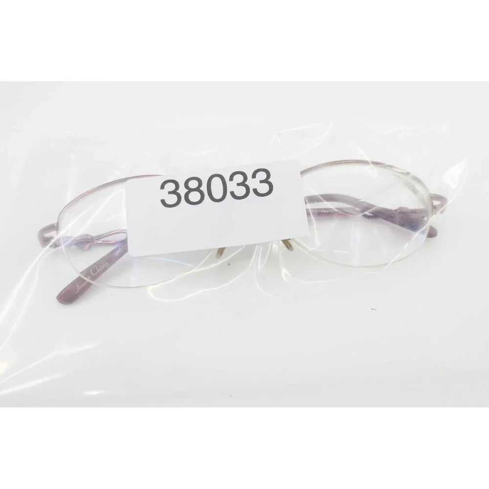 Fleur de Lis 1407 Eyeglasses Rose Gold Oval Semi Rimless Metal Frames 51-17-135